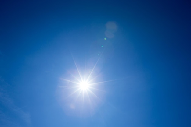 blauer Himmel Hintergrund mit kleinen Wolken