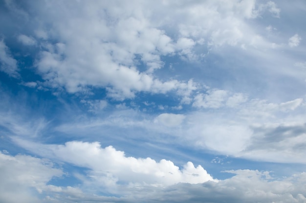 Blauer Himmel Hintergrund mit weißen Wolken