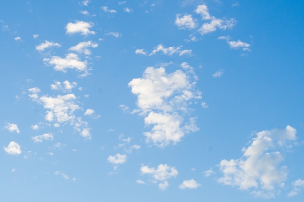 Blauer Himmel mit kleinen Wolken