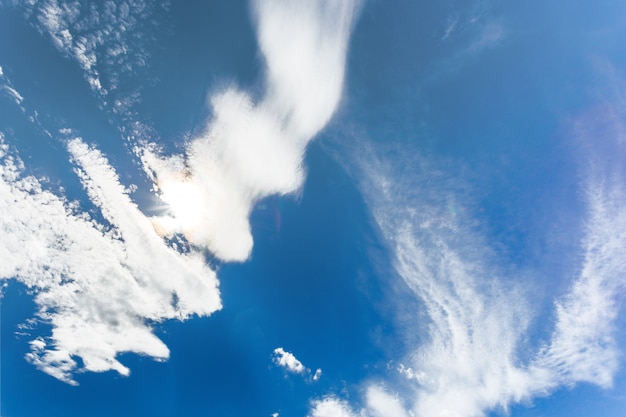 Blauer Himmel mit kleinen Wolken