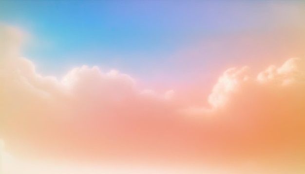 Blauer Himmel mit weichem Pastellwolken-Hintergrund