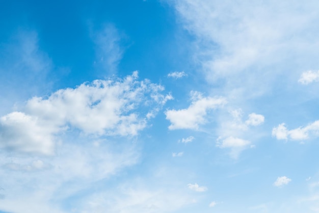 Blauer Himmel mit weißem Wolkenhintergrund