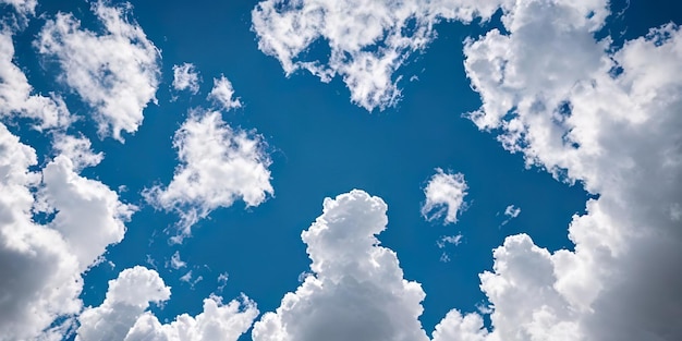 Blauer Himmel mit weißen Wolken Generative KI