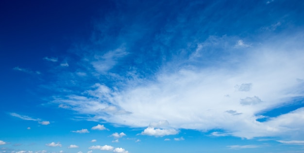 Blauer Himmel mit weißen Wolken