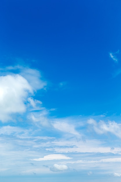 Blauer Himmel mit winzigen Wolken