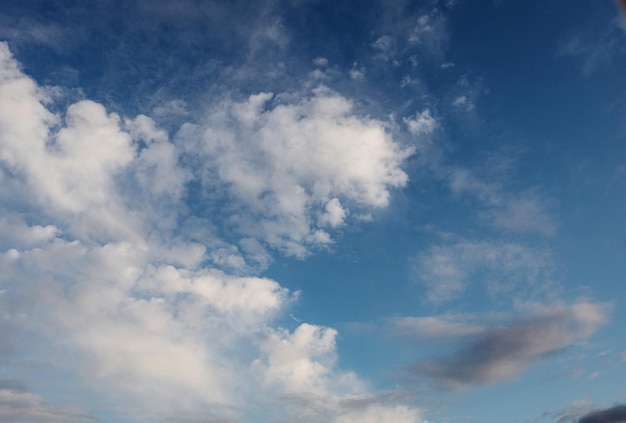 Blauer Himmel mit Wolken als blauer Hintergrund