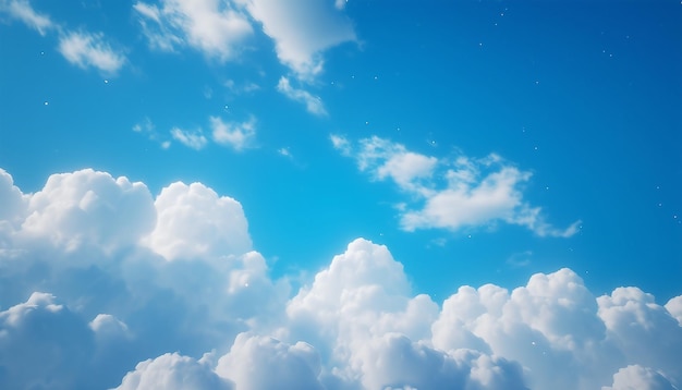 Blauer Himmel mit Wolken am Tag Fantastische Landschaft
