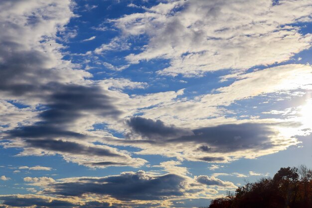 Blauer Himmel mit Wolken Nahaufnahmehimmelwolken