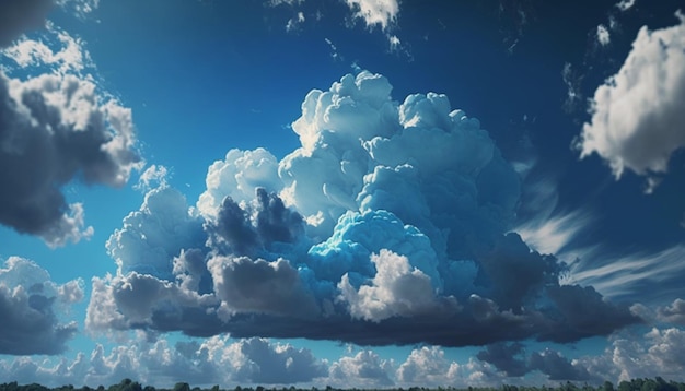 Blauer Himmel mit Wolken