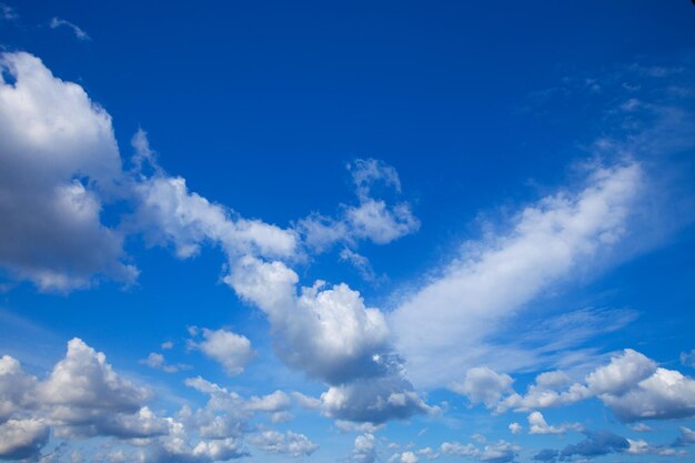 Blauer Himmel mit Wolkennahaufnahme