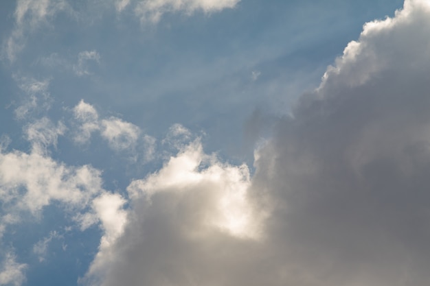 Blauer Himmel mit Wolkennahaufnahme