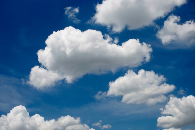 Blauer Himmel mit Wolkennahaufnahme