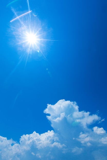 Blauer Himmel mit Wolkennahaufnahme