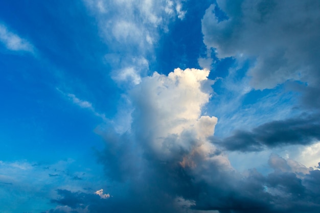 Blauer Himmel mit Wolkennahaufnahme