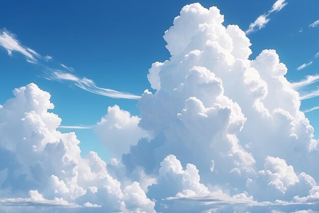 Blauer Himmel und weiße Wolken Banner Hintergrund