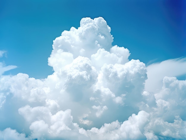 Blauer Himmel und weiße Wolken in großer Höhe