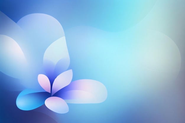 Blauer Hintergrund mit einer Blume