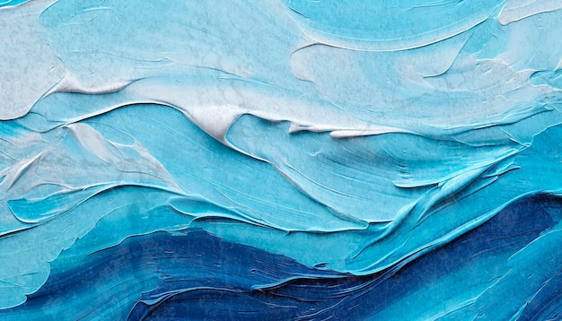 Blauer Hintergrund mit Ölfarbe Schöne Nahaufnahmen