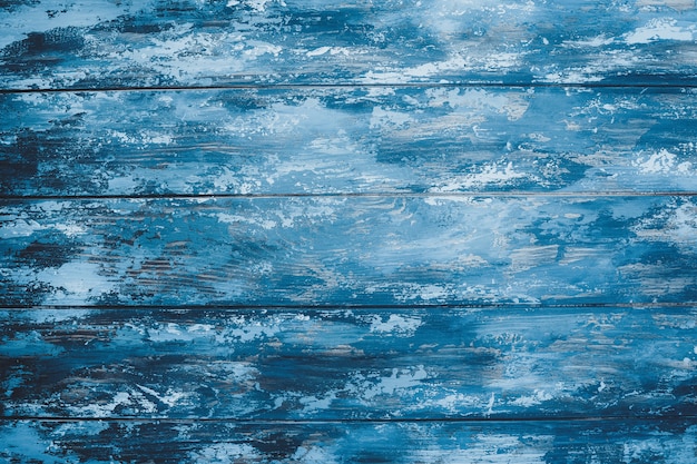 Foto blauer hintergrund von gemalten brettern