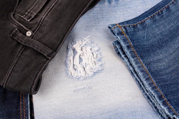 Blauer Jeansstoff. Denim-Jeans-Textur oder Denim-Jeans-Hintergrund.