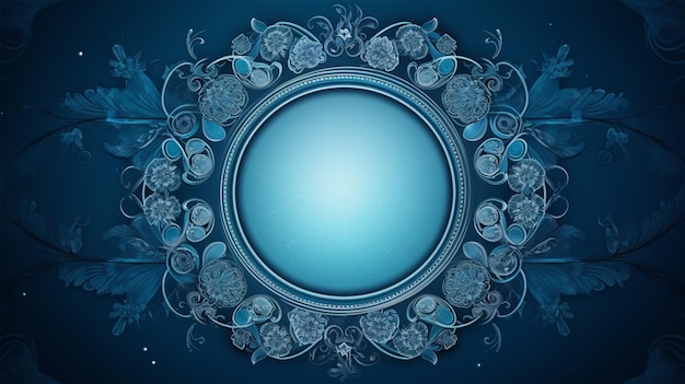 blauer Ornament Vintage-Hintergrund