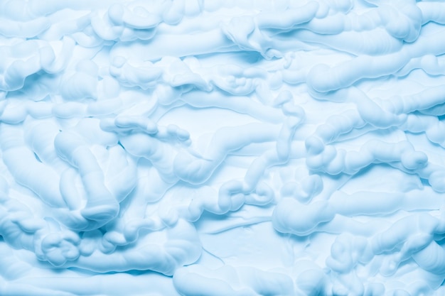 Blauer Schaum Textur abstrakter Kunst Hintergrund Nahaufnahme der geschichteten Mousse-Effekt-Oberfläche