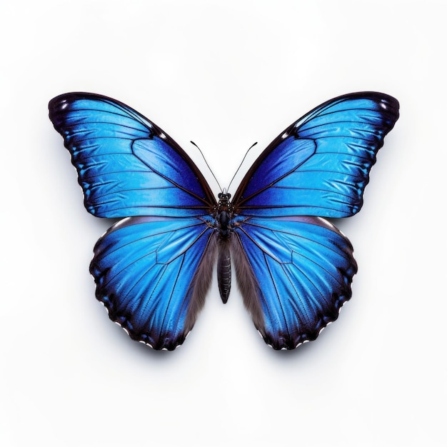 Blauer Schmetterling isoliert Illustration AI GenerativexA