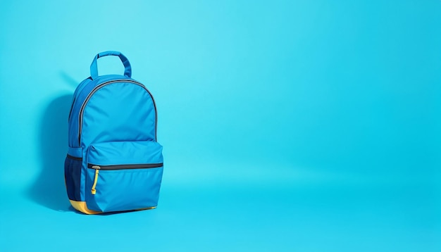 Blauer Schulrucksack Schultag