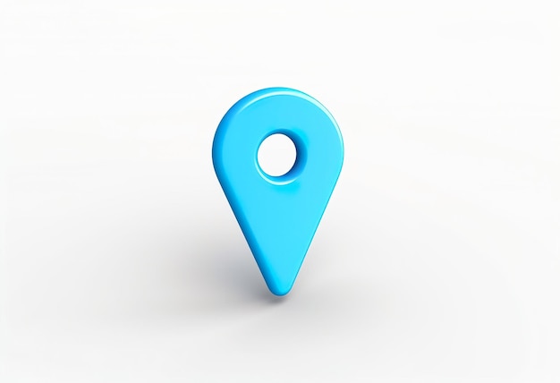 Blauer Standort 3D-Icon-Marker oder Route GPS-Position
