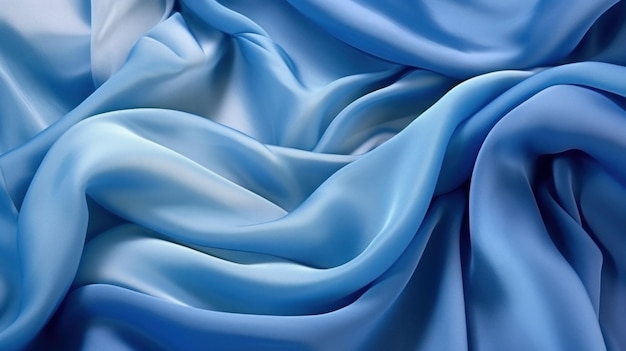 Blauer Stoff, schöner Luxus-Hintergrund aus Seide