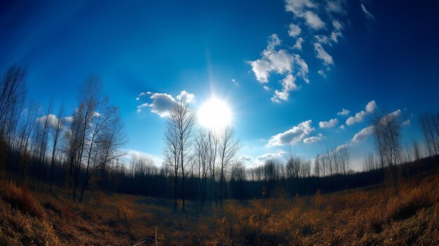 Foto blauer strahlung sonnenblauer himmel