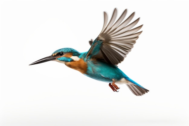 Blauer und brauner Vogel fliegt durch die Luft auf einer weißen oder klaren Oberfläche PNG durchsichtiger Hintergrund