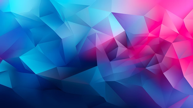 Blauer und rosa abstrakter Hintergrund mit vielen verschiedenen Formen und Größen. Generative KI