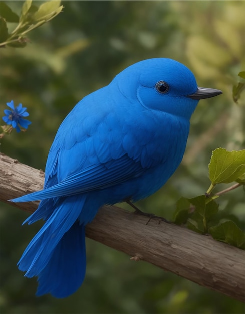 Blauer Vogel im Baum