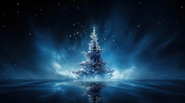 Blauer Weihnachtsbaum ohne spezifisches Design