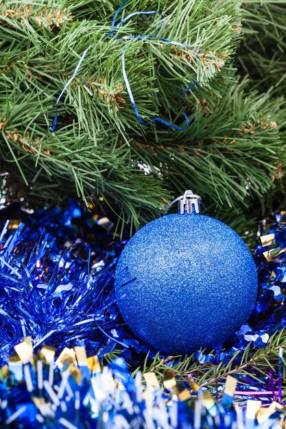 Blauer Weihnachtskugel-Lametta-Weihnachtsbaum 6