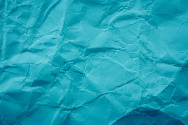 Foto blauer zerknitterter papierhintergrund