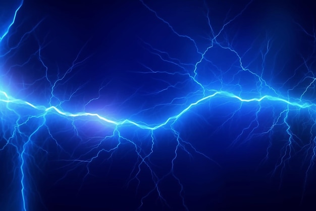 Blaues Blitzplasma und elektrischer Hintergrund