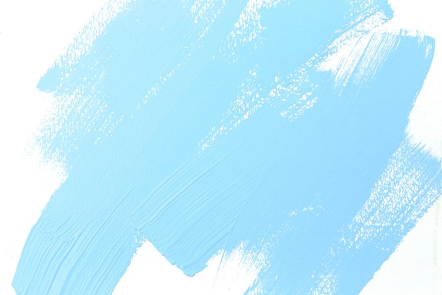 Blaues Farbpinselmuster auf der weißen Wand für Design in Ihrem Arbeitskonzept