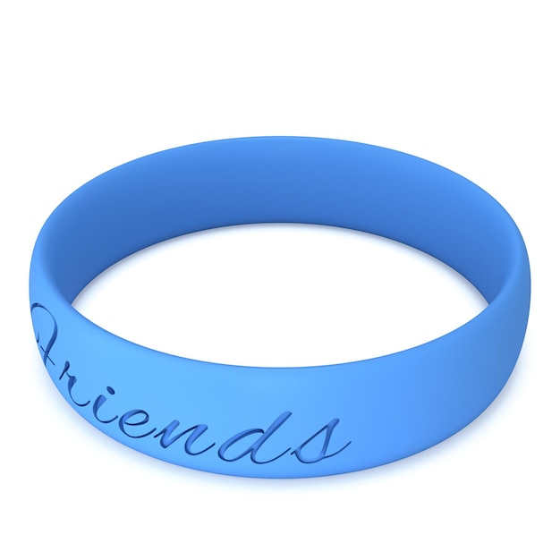 Blaues Gummi-Kunststoff-Stretch-Friends-Armband