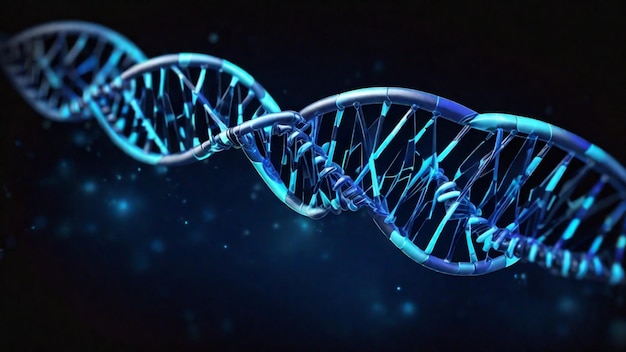 Blaues Hologramm der Doppelstrang-DNA