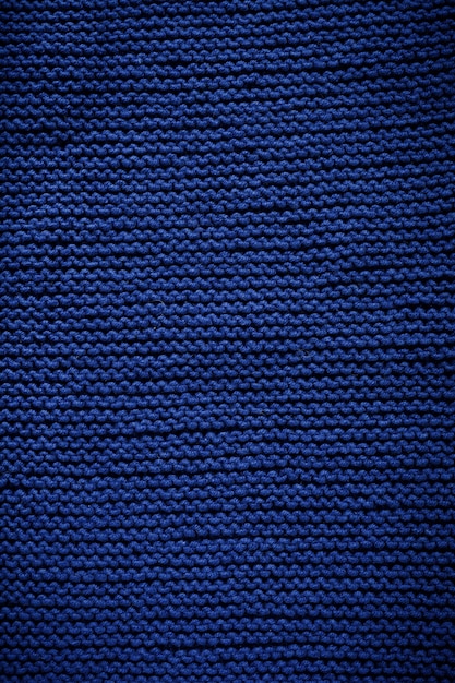 Blaues Indigo gestricktes Wolltexturhintergrundmuster