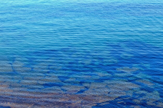 Blaues Meer mit Wellen.