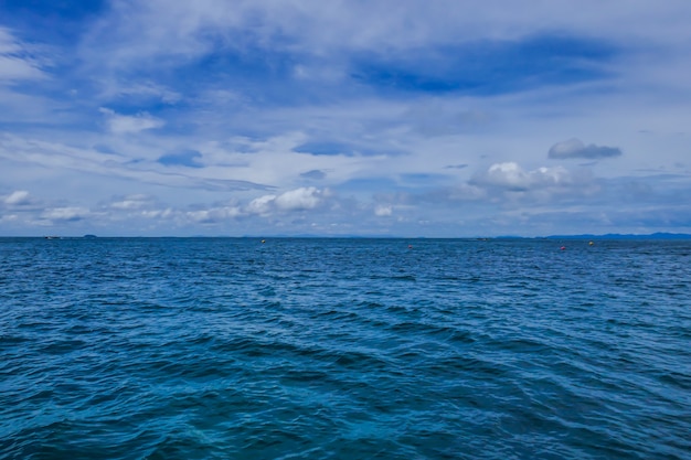 Blaues Meer und blauer Himmel