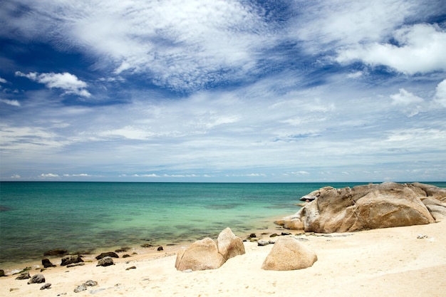 Blaues Meer und blauer Himmel