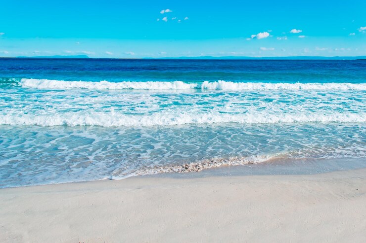 Foto blaues meer und himmel in stintino sardinien