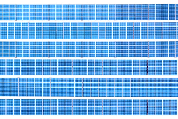 Blaues modernes Sonnenkollektor auf einem weißen Hintergrund lokalisiert