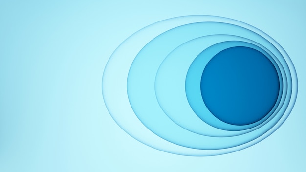 Blaues Oval mit blauem Kreis für Grafikhintergrund