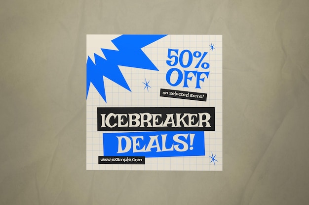 Blaues Scrapbook-Winterverkaufsbanner