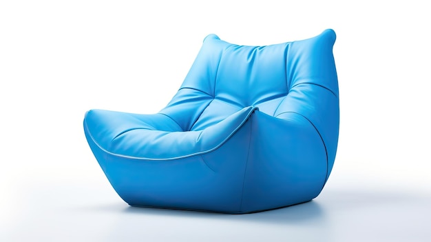 Blaues Sofa isoliert auf weißem Hintergrund